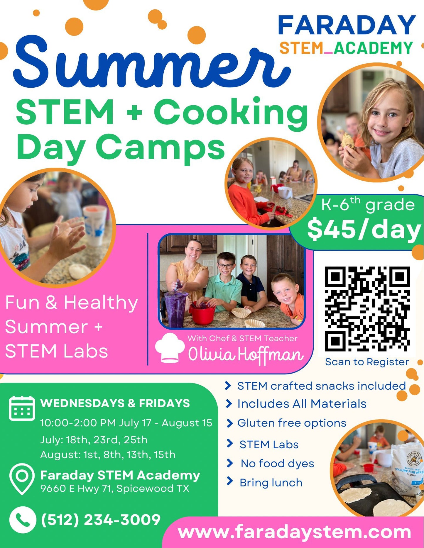 Summer STEM + Cooking Day Camps
